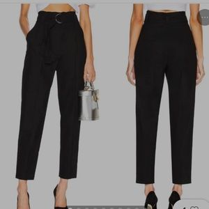 A.L.C. Black pleated trousers with belt size 2